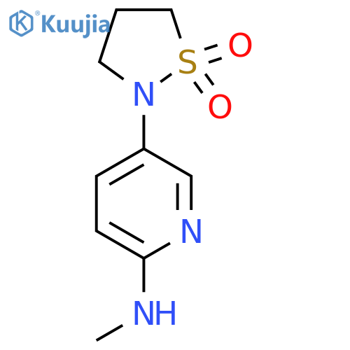 2-[6-(Methylamino)pyridin-3-yl]-1lambda6,2-thiazolidine-1,1-dione structure