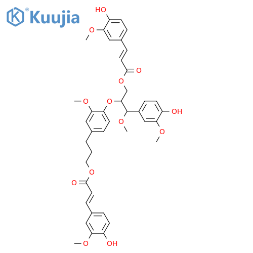 4,8'-Oxylignan-3,3',4',7',9,9'-hexol; (7'S,8'S)-form, 3,3',7'-Tri-Me ether, 9,9'-bis-O-(4-hydroxy-3-methoxy-E-cinnamoyl) structure