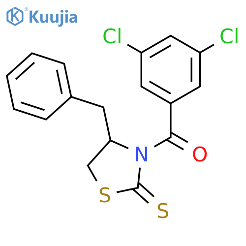 2-Thiazolidinethione, 3-(3,5-dichlorobenzoyl)-4-(phenylmethyl)- structure