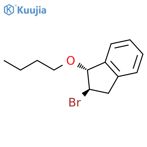 1H-Indene, 2-bromo-1-butoxy-2,3-dihydro-, (1R-trans)- structure