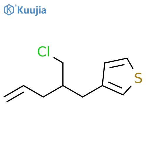 Thiophene, 3-[2-(chloromethyl)-4-penten-1-yl]- structure