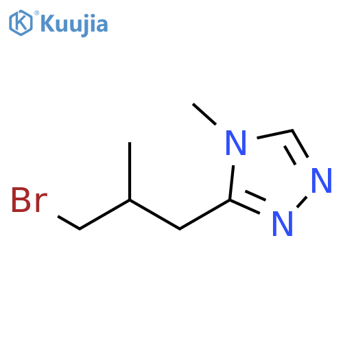 4H-1,2,4-Triazole, 3-(3-bromo-2-methylpropyl)-4-methyl- structure