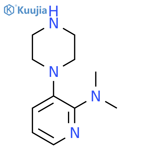 N,N-dimethyl-3-(piperazin-1-yl)pyridin-2-amine structure