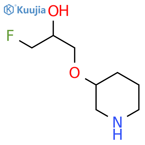1-Fluoro-3-(piperidin-3-yloxy)propan-2-ol structure