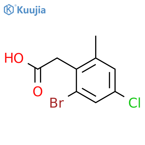 Benzeneacetic acid, 2-bromo-4-chloro-6-methyl- structure