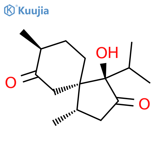 4-Hydroxy-1,8-dimethyl-4-propan-2-ylspiro[4.5]decane-3,9-dione structure