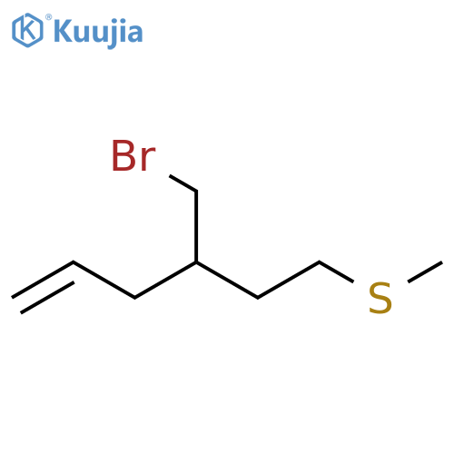 1-Hexene, 4-(bromomethyl)-6-(methylthio)- structure