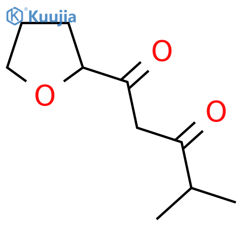 4-Methyl-1-(oxolan-2-yl)pentane-1,3-dione structure