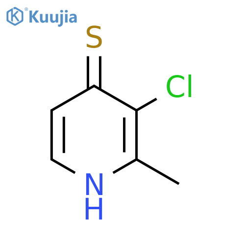 3-chloro-2-methyl-1H-pyridine-4-thione structure