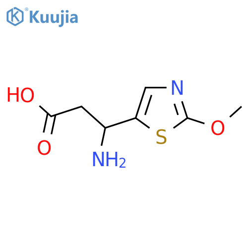 3-Amino-3-(2-methoxy-1,3-thiazol-5-yl)propanoic acid structure