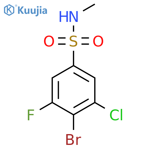 4-Bromo-3-chloro-5-fluoro-N-methylbenzene-1-sulfonamide structure
