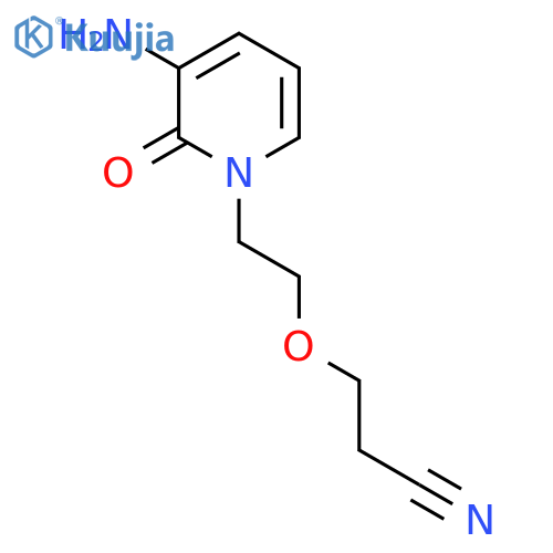 3-[2-(3-Amino-2-oxo-1,2-dihydropyridin-1-yl)ethoxy]propanenitrile structure