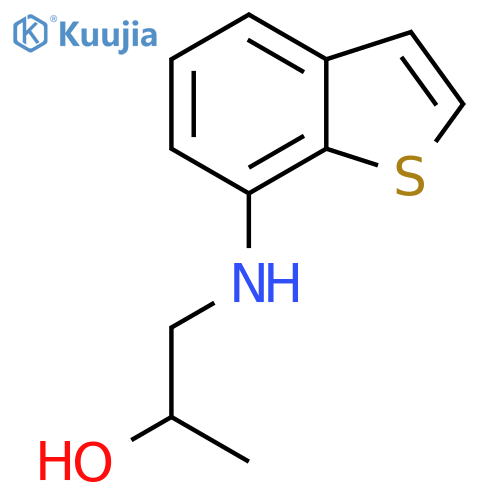 1-[(1-Benzothiophen-7-yl)amino]propan-2-ol structure
