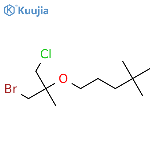 1-[(1-Bromo-3-chloro-2-methylpropan-2-yl)oxy]-4,4-dimethylpentane structure