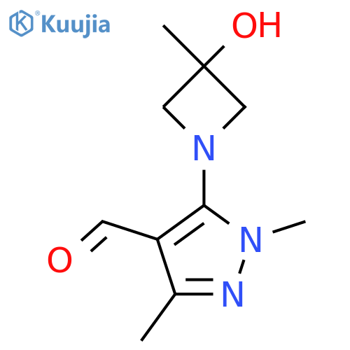 5-(3-Hydroxy-3-methylazetidin-1-yl)-1,3-dimethyl-1H-pyrazole-4-carbaldehyde structure