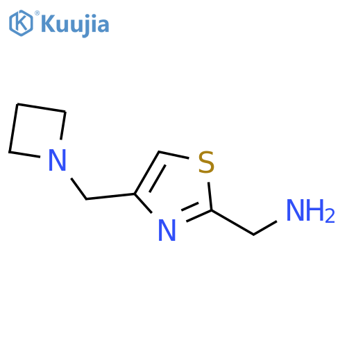 2-Thiazolemethanamine, 4-(1-azetidinylmethyl)- structure