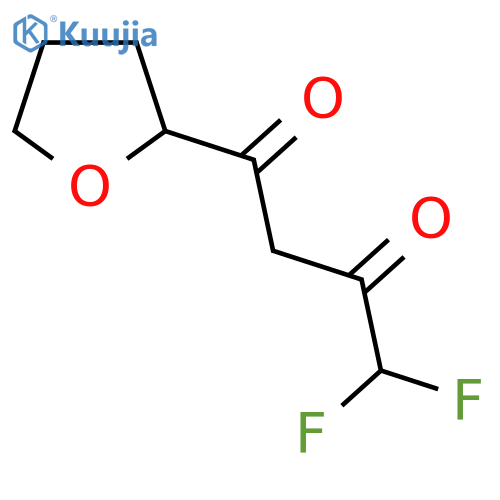 4,4-Difluoro-1-(oxolan-2-yl)butane-1,3-dione structure
