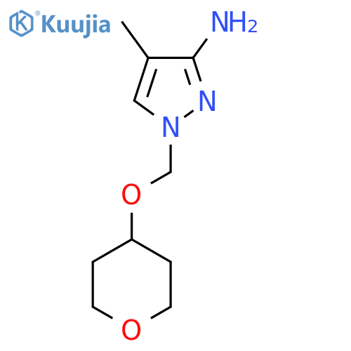 4-methyl-1-[(oxan-4-yloxy)methyl]-1H-pyrazol-3-amine structure