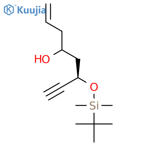 1-Octen-7-yn-4-ol, 6-[[(1,1-dimethylethyl)dimethylsilyl]oxy]-, (6R)- structure