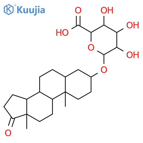 b-D-Glucopyranosiduronic acid, (3a,5a)-17-oxoandrostan-3-yl structure
