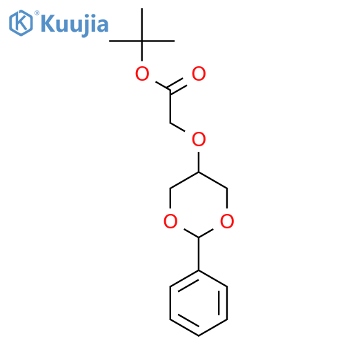 Acetic acid, [(2-phenyl-1,3-dioxan-5-yl)oxy]-, 1,1-dimethylethyl ester structure