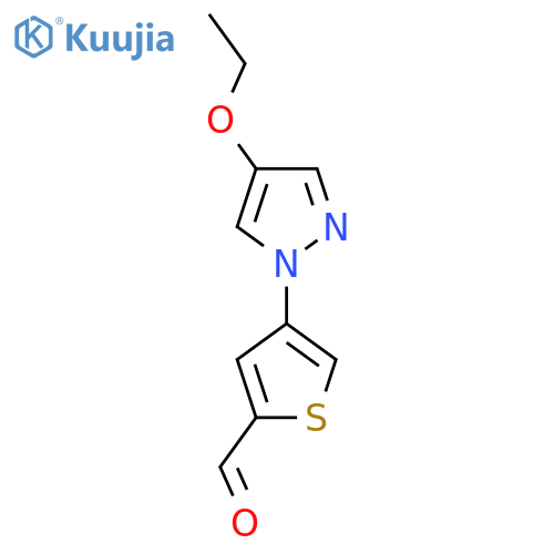 4-(4-ethoxy-1H-pyrazol-1-yl)thiophene-2-carbaldehyde structure