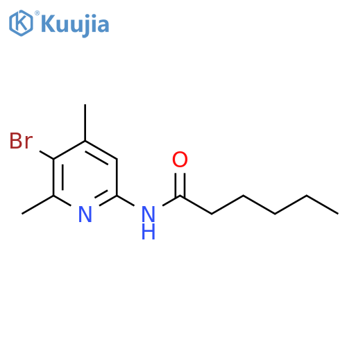 Hexanamide, N-(5-bromo-4,6-dimethyl-2-pyridinyl)- structure