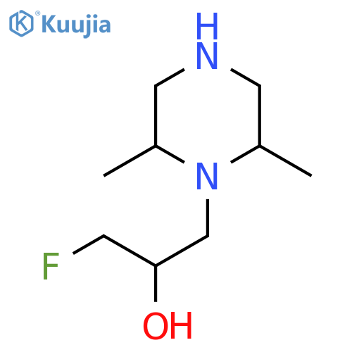 1-(2,6-Dimethylpiperazin-1-yl)-3-fluoropropan-2-ol structure