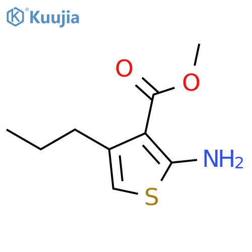 3-Thiophenecarboxylicacid, 2-amino-4-propyl-, methyl ester structure