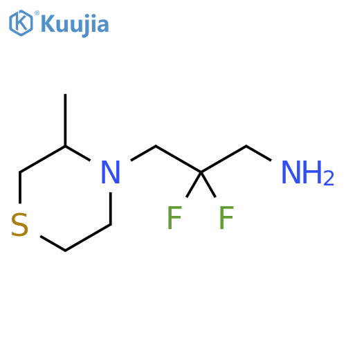 4-Thiomorpholinepropanamine, β,β-difluoro-3-methyl- structure