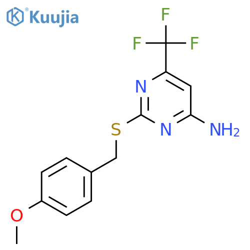 4-Pyrimidinamine, 2-[[(4-methoxyphenyl)methyl]thio]-6-(trifluoromethyl)- structure