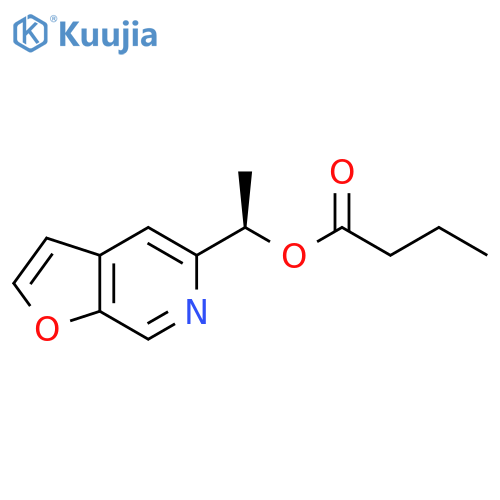Butanoic acid, (1R)-1-furo[2,3-c]pyridin-5-ylethyl ester structure