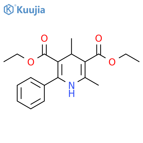 3,5-Pyridinedicarboxylic acid, 1,4-dihydro-2,4-dimethyl-6-phenyl-,diethyl ester structure