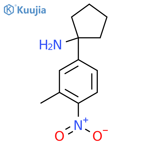 1-(3-Methyl-4-nitrophenyl)cyclopentan-1-amine structure