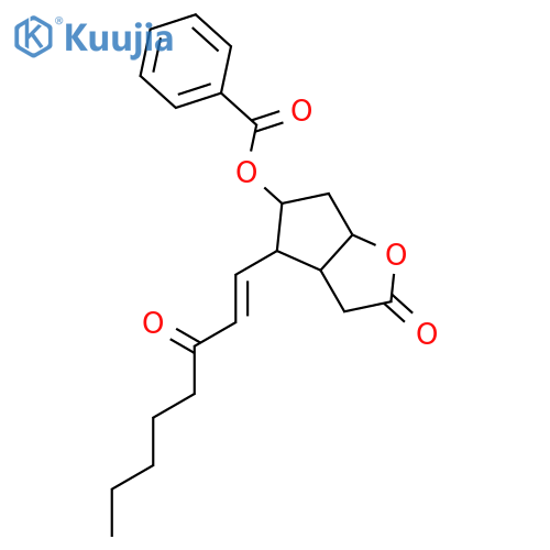 (3AR,4R,5R,6aS)-5-(benzoyloxy)hexahydro-4-(3-oxo-1-octen-1-yl)-2H-cyclopentabfuran-2-one structure