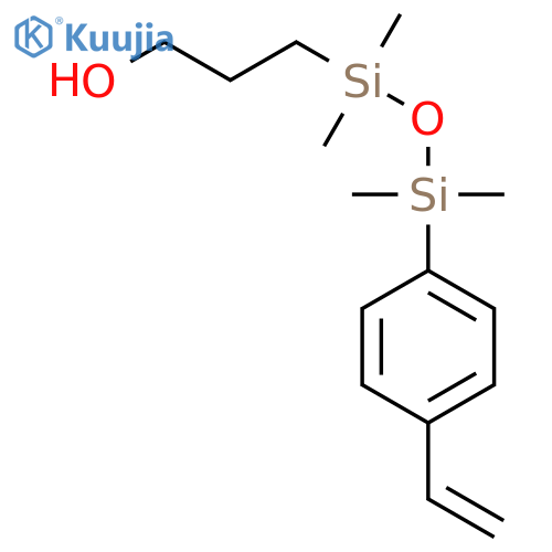1-Propanol, 3-[3-(4-ethenylphenyl)-1,1,3,3-tetramethyldisiloxanyl]- structure