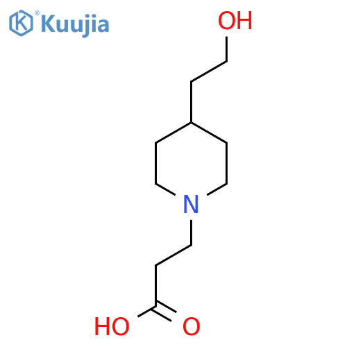3-(4-(2-Hydroxyethyl)piperidin-1-yl)propanoic acid structure