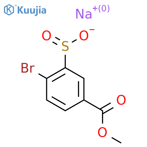 Sodium 2-bromo-5-(methoxycarbonyl)benzene-1-sulfinate structure