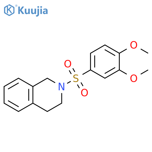 2-(3,4-dimethoxybenzenesulfonyl)-1,2,3,4-tetrahydroisoquinoline structure