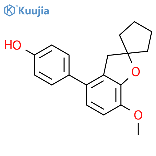 Phenol, 4-(7-methoxyspiro[benzofuran-2(3H),1'-cyclopentan]-4-yl)- structure