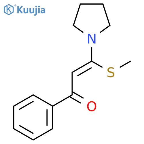 2-Propen-1-one, 3-(methylthio)-1-phenyl-3-(1-pyrrolidinyl)-, (2Z)- structure