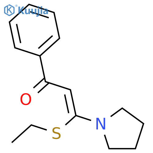 2-Propen-1-one, 3-(ethylthio)-1-phenyl-3-(1-pyrrolidinyl)-, (Z)- structure