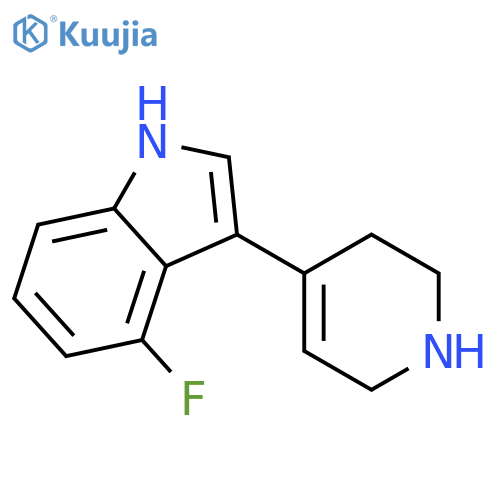 4-Fluoro-3-(1,2,3,6-tetrahydropyridin-4-yl)-1H-indole structure