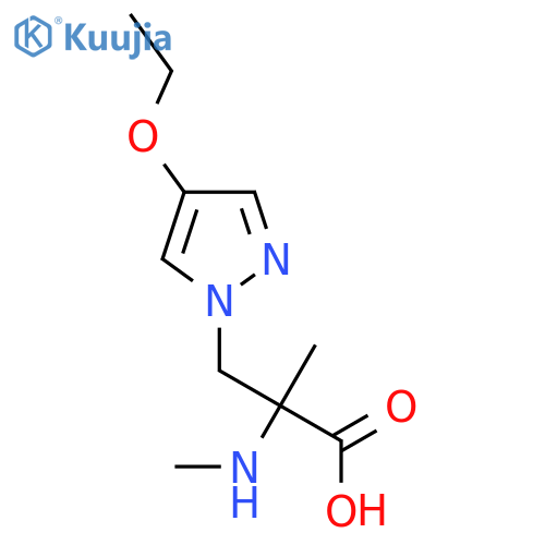 3-(4-ethoxy-1H-pyrazol-1-yl)-2-methyl-2-(methylamino)propanoic acid structure