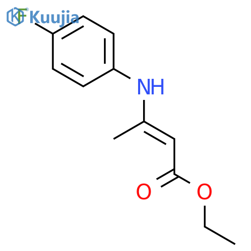 Ethyl 3-(4-fluoroanilino)crotonate structure