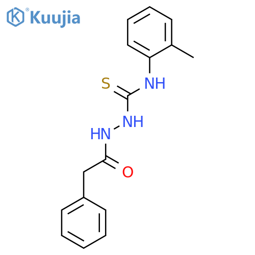 Benzeneacetic acid, 2-[[(2-methylphenyl)amino]thioxomethyl]hydrazide structure