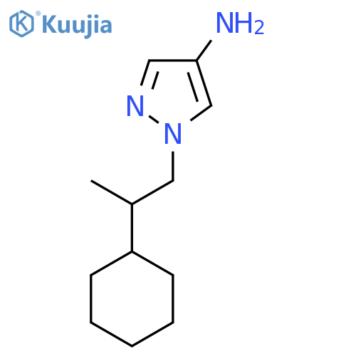 1-(2-cyclohexylpropyl)-1H-pyrazol-4-amine structure