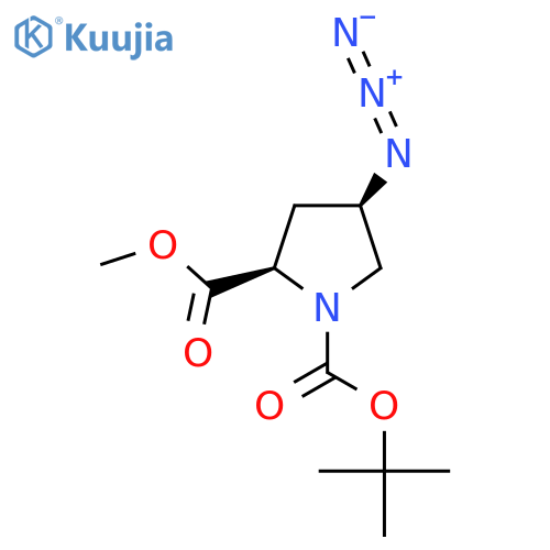 (4R)-1-(tert-Butyloxycarbonyl)-4-azido-D-proline methyl ester structure