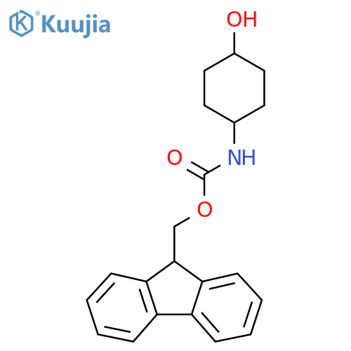 9H-fluoren-9-ylmethyl N-(4-hydroxycyclohexyl)carbamate structure