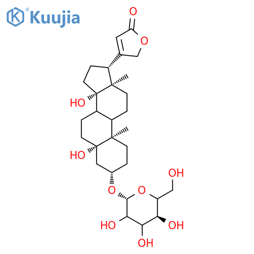 3beta-beta-D-Glucopyranosyloxy-5,14-dihydroxy-5beta,14beta-card-20(22)-enolid structure
